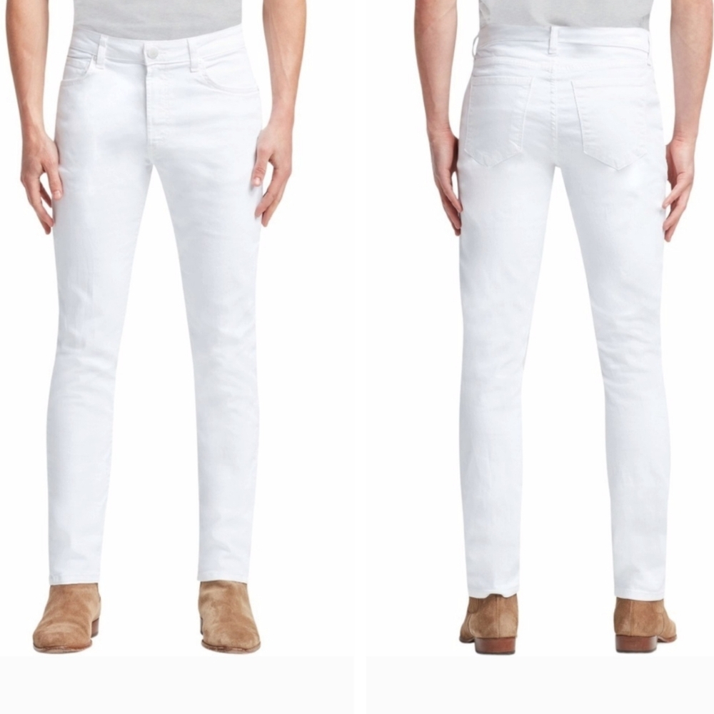 𝅺MONFRERE Brando Blanc Slim Optic White Jean In Exclusive Japanese Denim